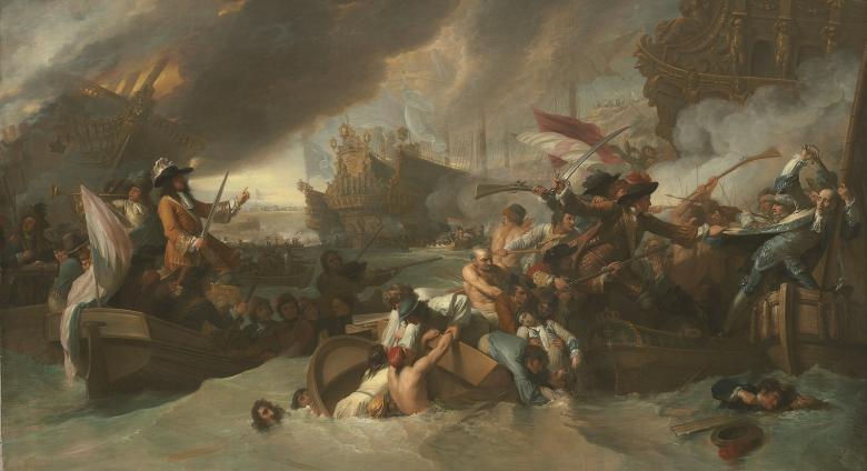  Benjamin West, The Battle of La Hogue, c. 1778. Oil on canvas. National Gallery of Art, Washington D.C.