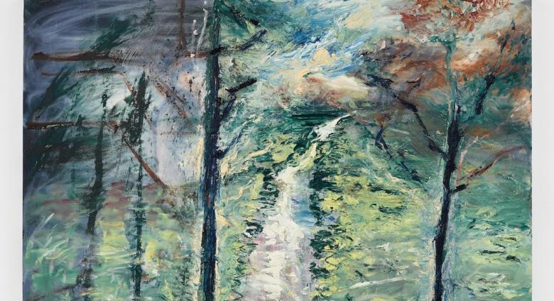Celia Paul Two Trees After the Storm , 2025 Oil on canvas 72 x 60 inches (182.9 x 152.4 cm) © Celia Paul Courtesy the artist, Gladstone and Victoria Miro
