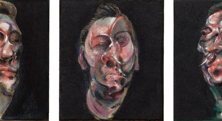 Francis Bacon (1909-1992), Three Studies for a Portrait of George Dyer, oil on canvas, in three parts, 1963