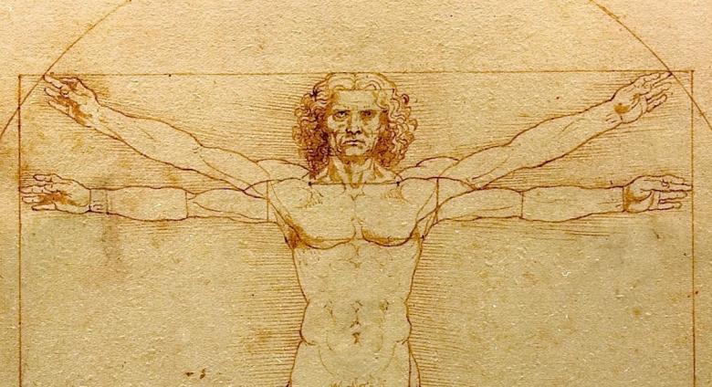 Leonardo da Vinci, Vitruvian Man (detail), circa 1492