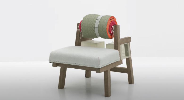 design, chair, made of multiple materials