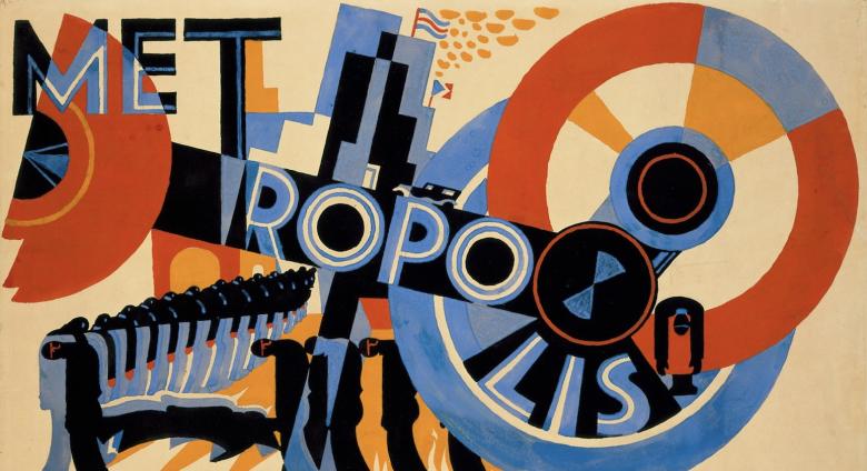 Drawing, Design for Metropolis by Fritz Lang, 1926; Designed by E. McKnight Kauffer 