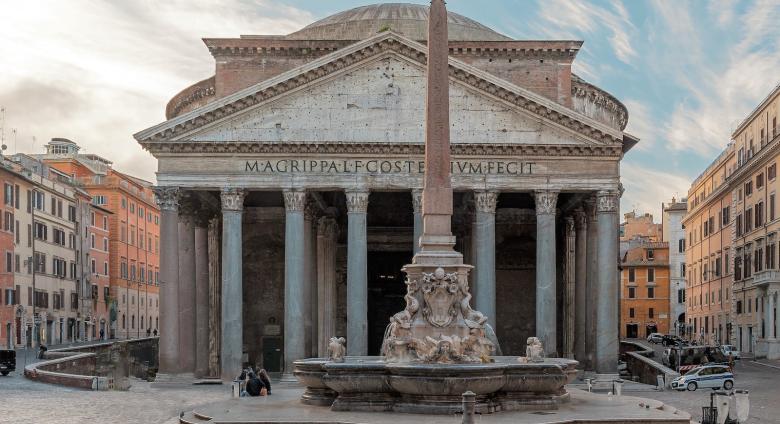 Exterior view of the Pantheon. Wikimedia Commons. Photo by Rabax63