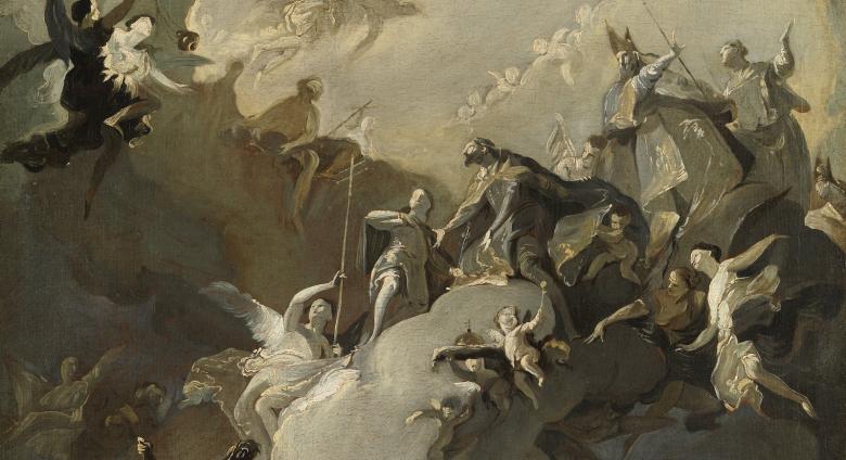 Franz Anton Maulbertsch, detail of The Glorification of the Royal Hungarian Saints, ca. 1772–73