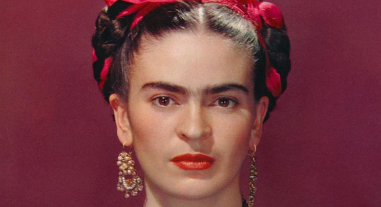 close up portrait of Frida Kahlo