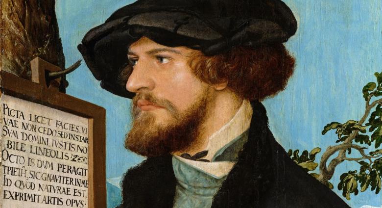 Hans Holbein the Younger, Bonifacius Amerbach, 1519. Mixed technique on panel 29.9 × 28.3 cm (11 3/4 × 11 1/8 in.).