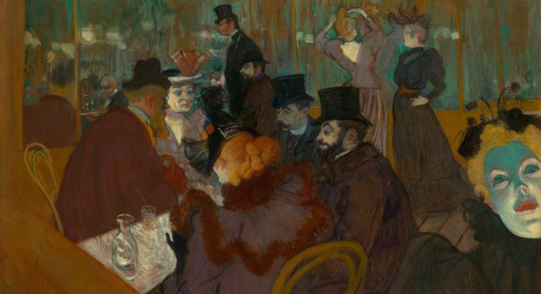 Henri de Toulouse-Lautrec, At the Moulin Rouge, 1892:95, Oil on Canvas, The Art Institute of Chicago