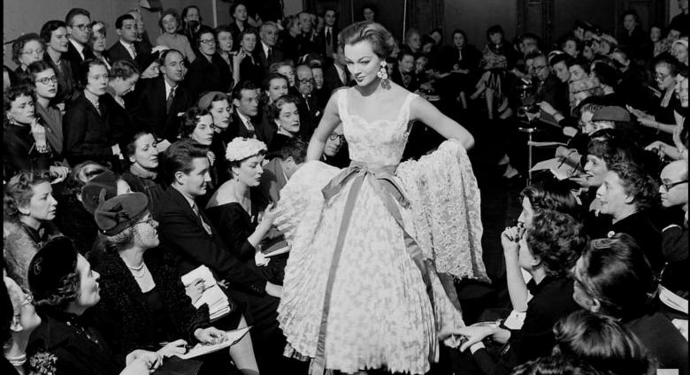 Givenchy fashion show in the 1950s