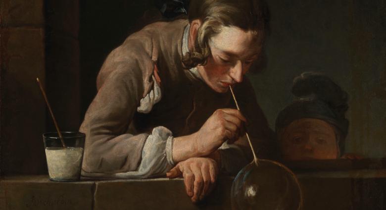 Jean-Baptiste-Siméon Chardin, Soap Bubbles, after 1739, Los Angeles County Museum of Art, gift of The Ahmanson Foundation, 
