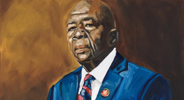 Jerrell Gibbs. I Only Have A Minute, 60 Seconds In It… Portrait of the Honorable Elijah Cummings. 2021.  Courtesy of Jerrell Gibbs and Mariane Ibrahim