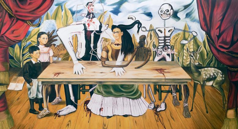 Frida Kahlo's wounded table painting
