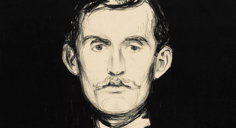 Edvard Munch, Self-Portrait with Skeleton Arm, 1895. (detail)