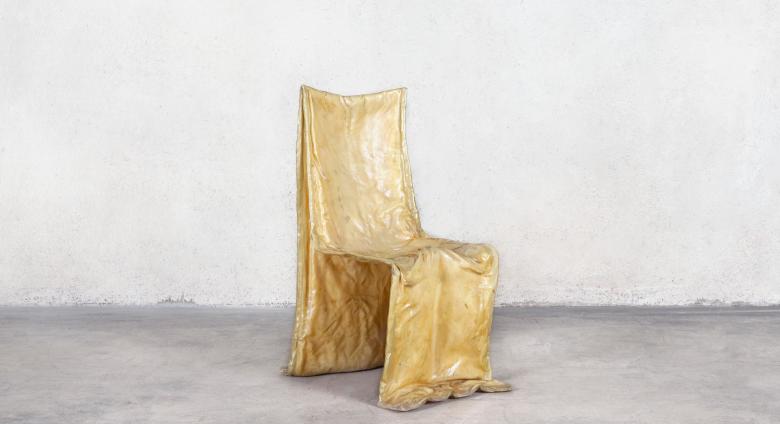 Gaetano Pesce (Italian, b. 1939), Golgotha Chair, 1972. Produced by Bracciodiferro. Dacron filled and resin soaked fiberglass cloth.