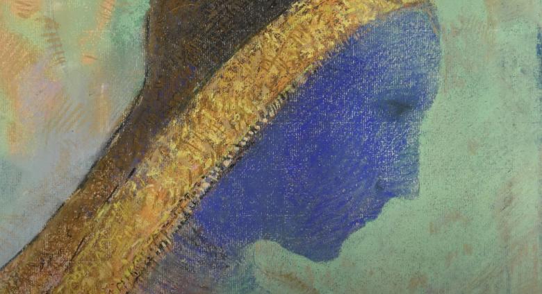 Redon, ‘Profil bleu’, detail
