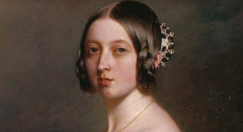 Portrait of Queen Victoria wearing Sapphire and Diamond Coronet