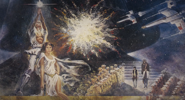 detail of star wars poster