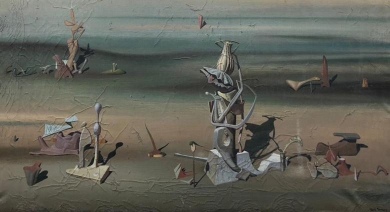 Yves Tanguy surrealist landscape painting