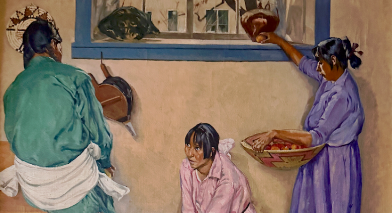 Walter Ufer, Thanksgiving Time, 1927, oil on canvas, 30 x 24 in. Collection of Klauer Manufacturing Company. 