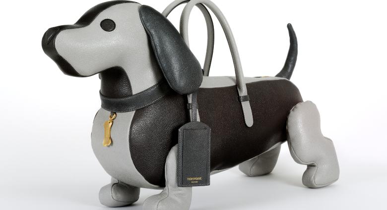 a hand bag in the shape of a dachsund