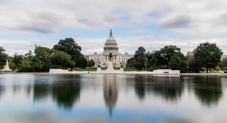 United States Capitol and reflecting pool. Source.