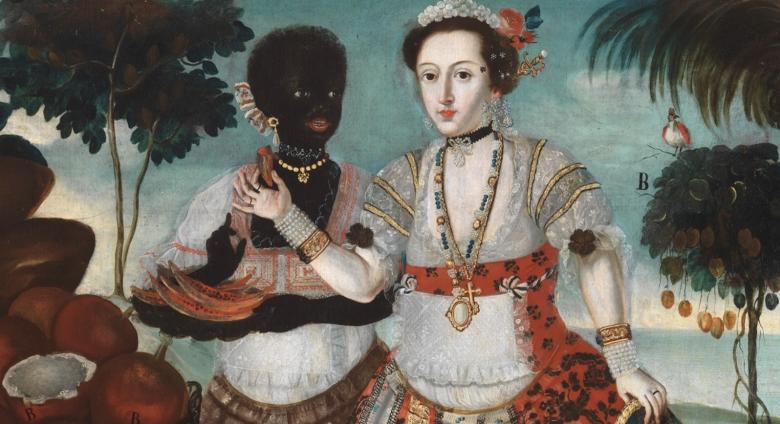 Vicente Albán, Noble Woman with Her Black Slave (detail), c. 1783.