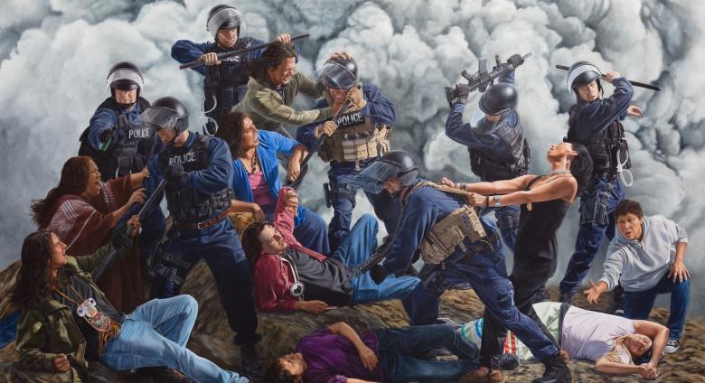Kent Monkman, Victory for the Water Protectors, 2018. Tia Collection, Santa Fe, New Mexico.