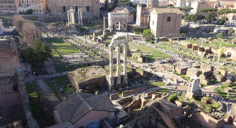 View of the Roman Forum.