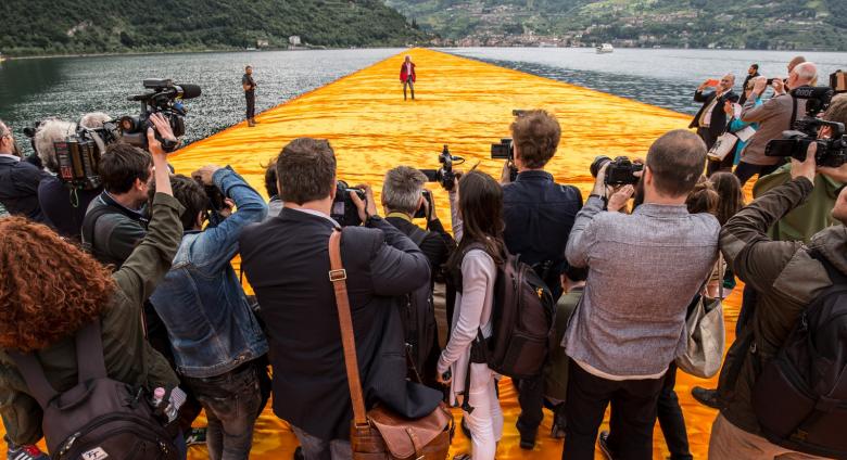 Christo in a scene from Walking on Water