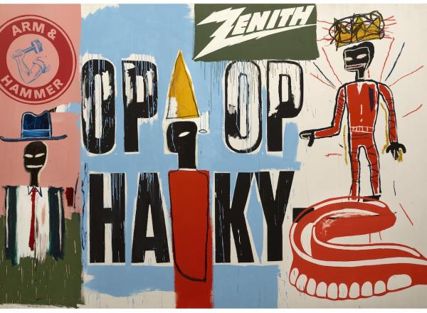 Jean-Michel Basquiat, Andy Warhol, OP OP, 1984-1985 Acrylic and oilstick on canvas, 287 × 417 cm