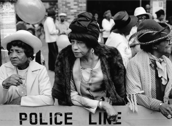 Dawoud Bey, Three Women at a Parade, Harlem, NY, from the series Harlem, U.S.A.