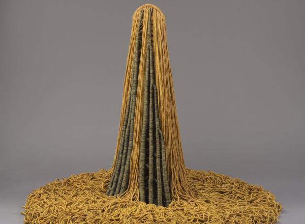 Claire Zeisler. Free Standing Yellow, 1968. Gift of David Lawrence Fagen, Richard Rees Fagen, and Edward A. Fagen in memory of Mildred and Abel Fagen.