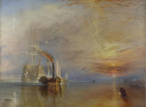 The Fighting Temeraire tugged to her last berth to be broken up, 1839