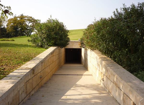 Entrance to the Royal tombs within the Great Tumulus at Aigai (Vergina), Greece, 2008. License