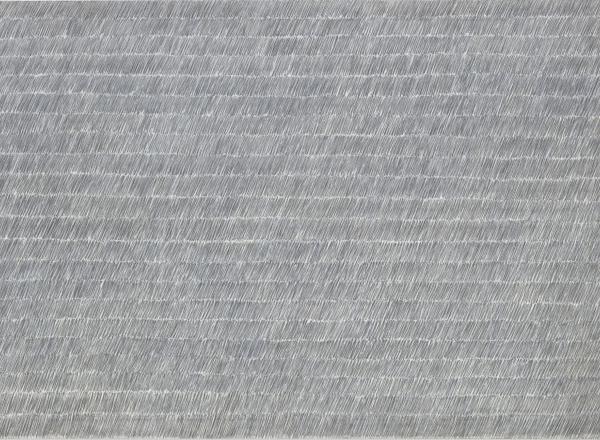 Park Seo-Bo, Ecriture No. 55-73, 1973. Graphite and oil on canvas.