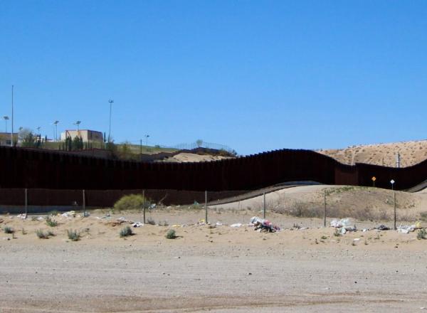 Border Wall at Ardovino's Desert Crossing, Sunland Park, New Mexico