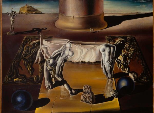 Salvador Dalí, Dormeuse, cheval, lion invisibles (Invisible Sleeping Woman, Horse, Lion), 1930.