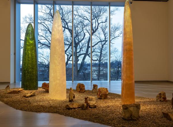 Gisela Colón: Radiant Earth installation image at The Bruce Museum, 2026.