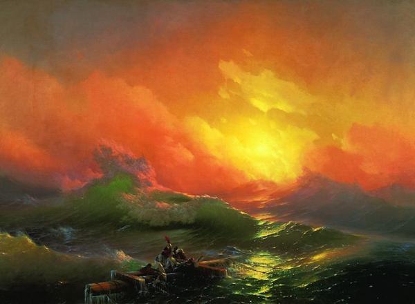 Ivan Aivazovsky, The Ninth Wave, 1850, oil on canvas, Russian Museum