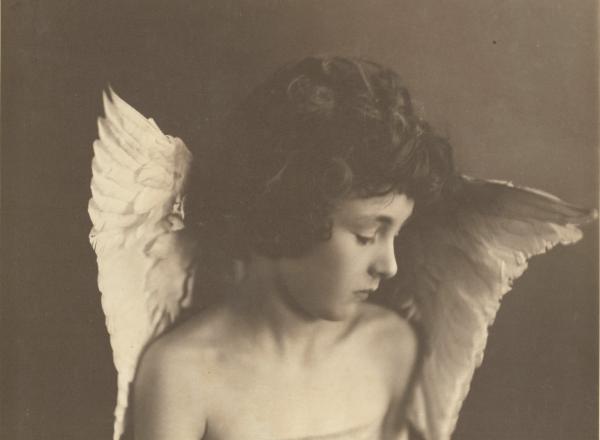 platinum photograph print of Leopold Hamilton Myers as 'The Compassionate Cherub'