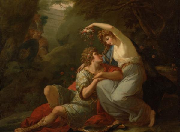 Angelica Kauffmann painting of two figures