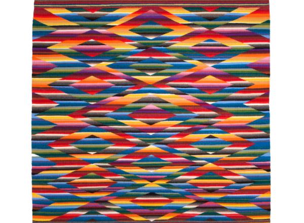 rainbow-colored patterned weaving