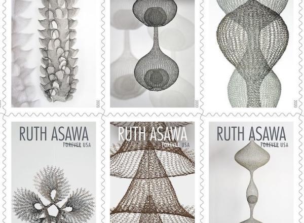 Ruth Asawa wire sculpture stamps