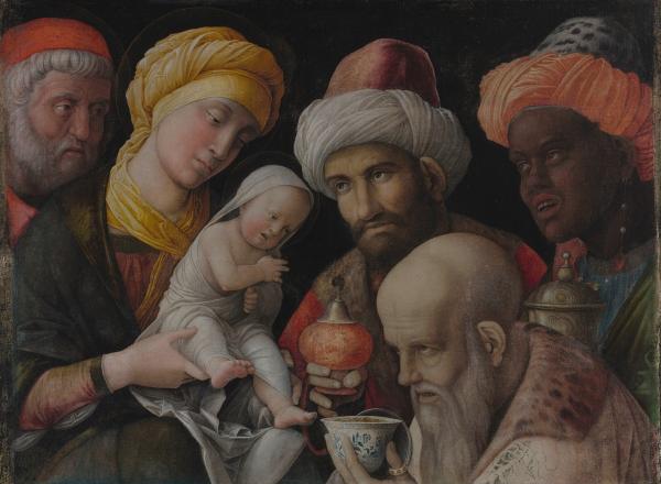 Andrea Mantegna (Italian, about 1431 - 1506), Adoration of the Magi, about 1495 - 1505. Distemper on linen. 