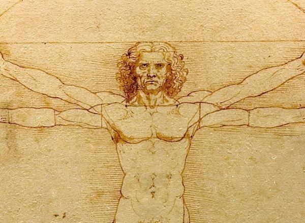 Leonardo da Vinci, Vitruvian Man (detail), circa 1492