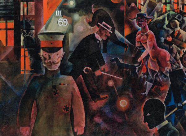 George Grosz, Gefährliche Straße, 1918.