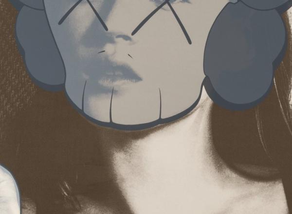KAWS (American, b. 1974), Kate Moss, White Gloves, 2001. Screenprint in colors on Arches 88 paper.