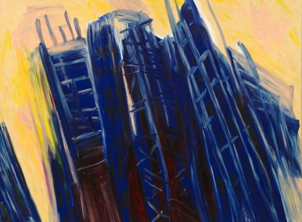 Martha Diamond, Yellow Sky, 1986. Oil on canvas