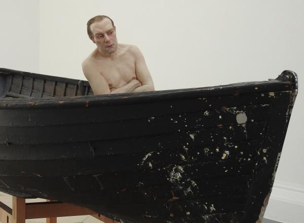 Man in a Boat, 2002. Mixed media, 75 centimeters high.