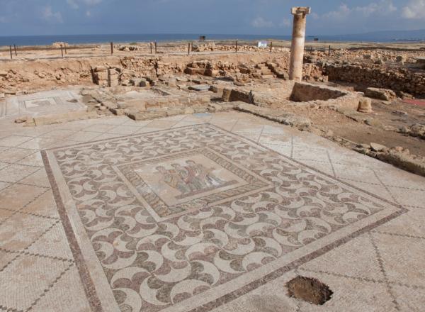 The Three Oras mosaic at the Paphos Archeological Park, Paphos, Cyprus. Continued work at Paphos will be undertaken as part of Ancient Worlds Now