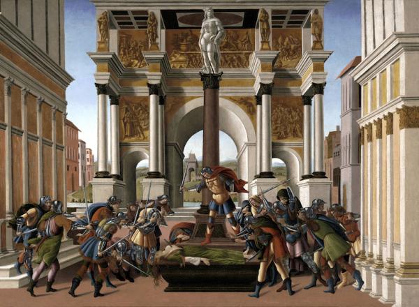 Sandro Botticelli, Storie di Lucrezia, 1504. Tempera and oil on wood, Isabella Stuart Gardner Museum, Boston